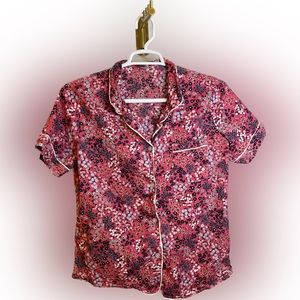 💥 3/$20 - Liz Claiborne Sleepwear Pink Flower With Front Pocket Size L
